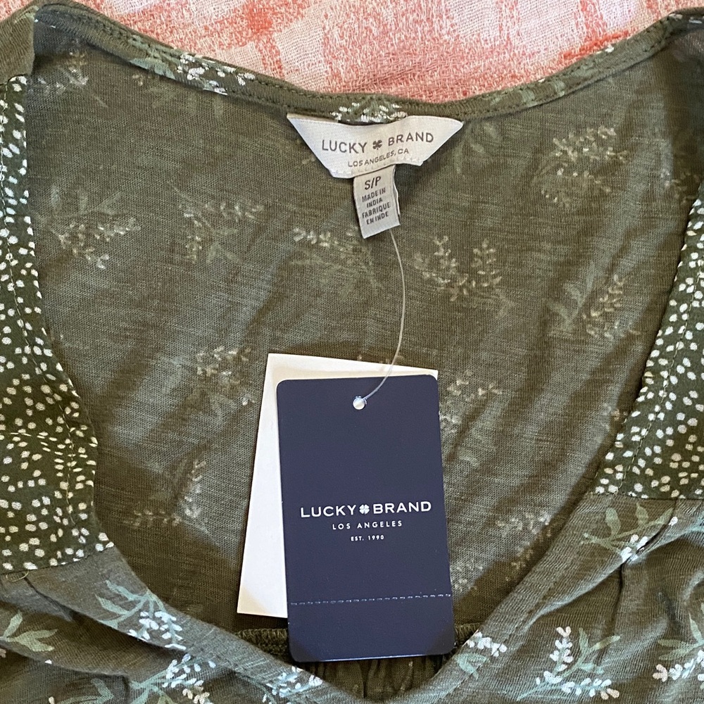 Lucky Brand Green Floral Blouse - Picture 2 of 6